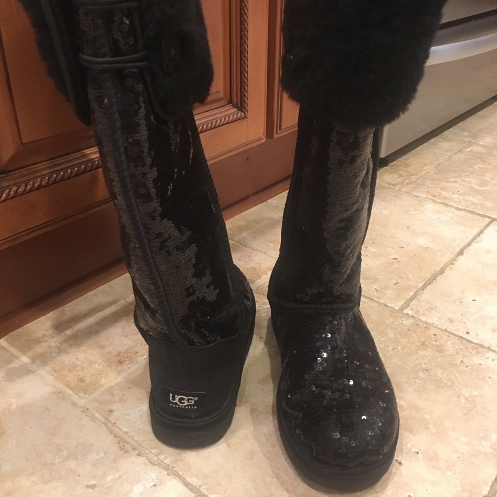 ugg sequin Tall Bailey Button Convertible boots
